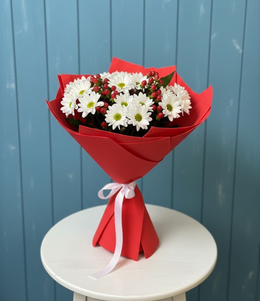 Букет цветов из: Хризантемы в Ленино Республика Крым