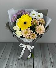 Букет цветов из:  Розы, Герберы и Хризантемы #REPLACE_PRED# Ленино Республика Крым