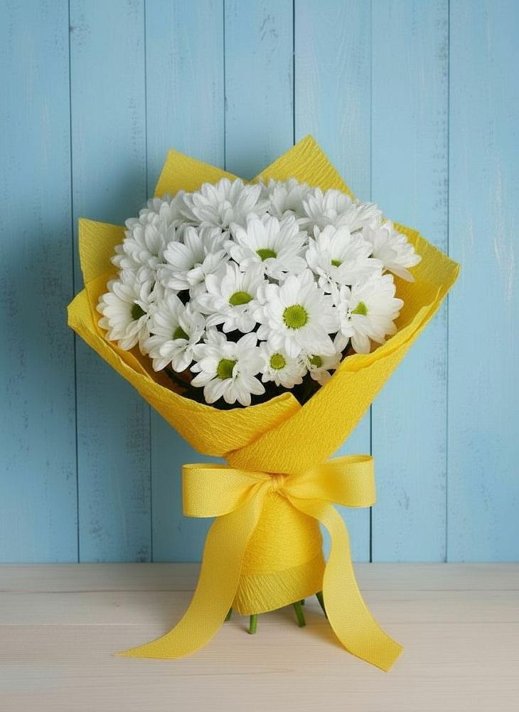 Букет цветов из: Хризантемы в Ленино Республика Крым