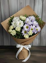 Букет цветов из:  Хризантемы и Розы #REPLACE_PRED# Ленино Республика Крым