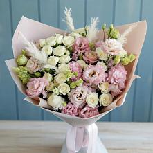 Букет цветов из:  Альстромерии и Розы в Ленино Республика Крым